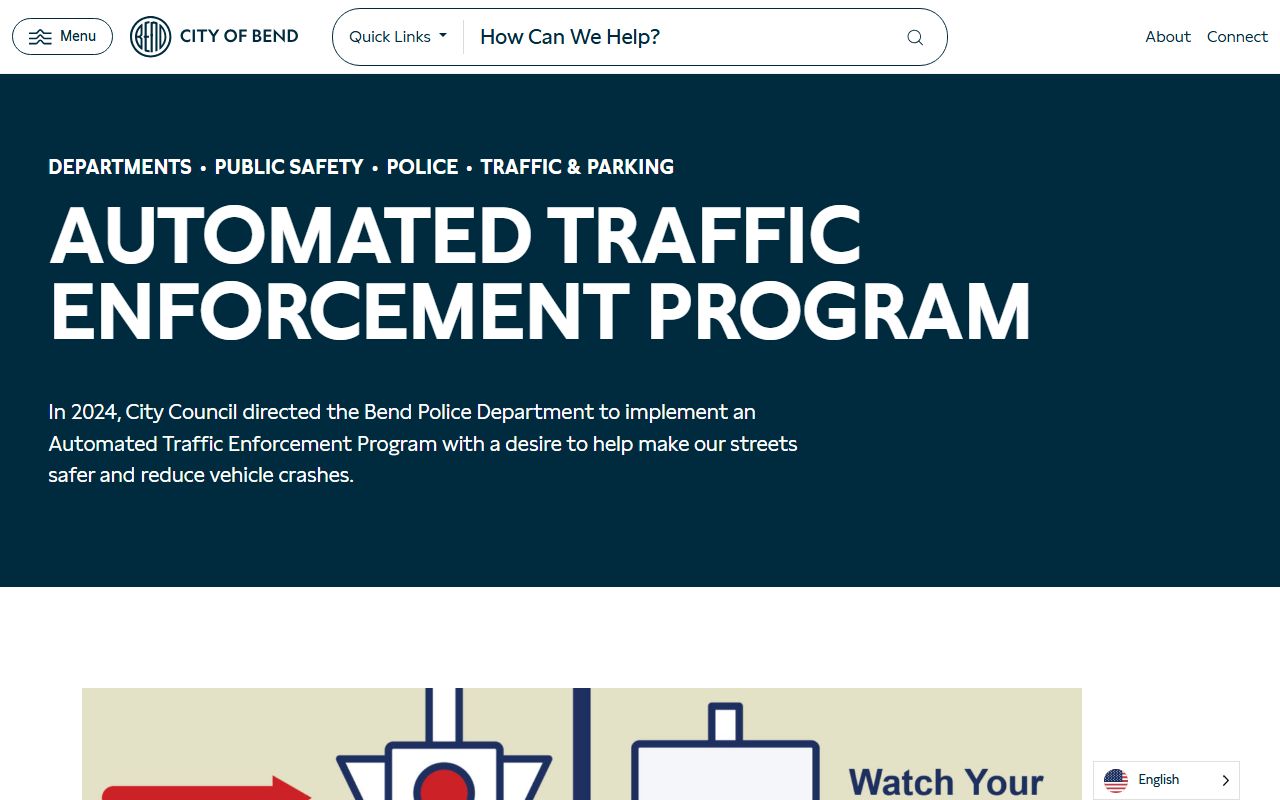 Bend automated traffic enforcement program for Deschutes County traffic ticket records