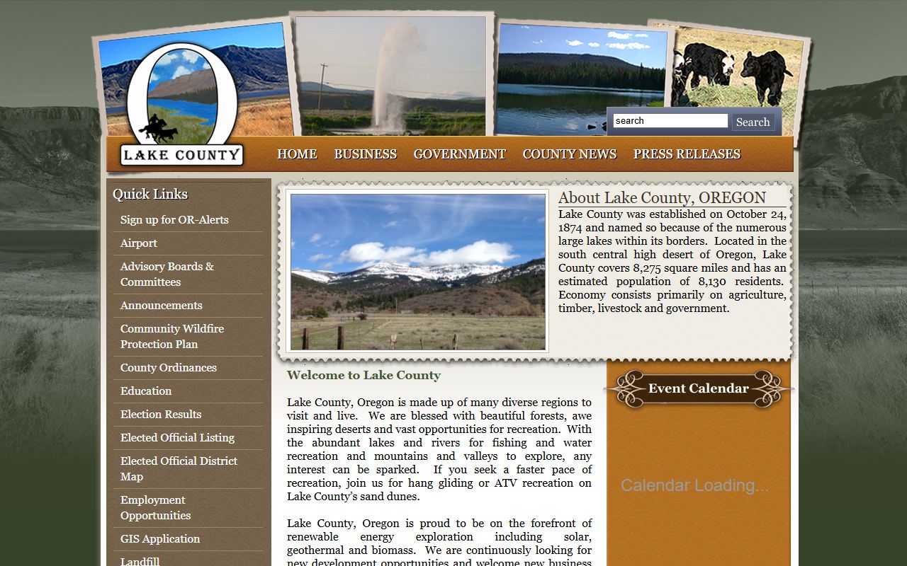 Lake County government website for traffic ticket records
