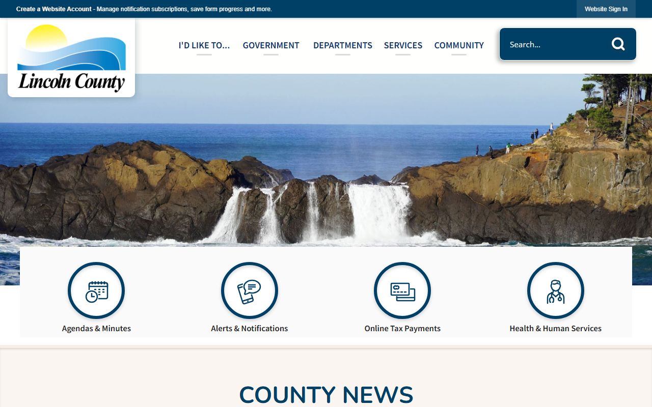Lincoln County government website for traffic ticket records