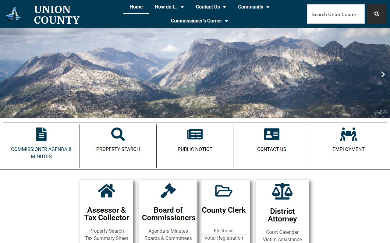 Union County government website for county records